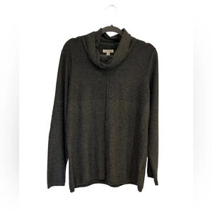 CALVIN KLEIN DARK GRAY SWEATER Cowl Neck Sz L. EUC